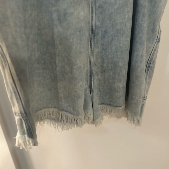 Aerie Double Strap Shortall Light WashDenim Romper NWT Medium - Picture 8 of 11